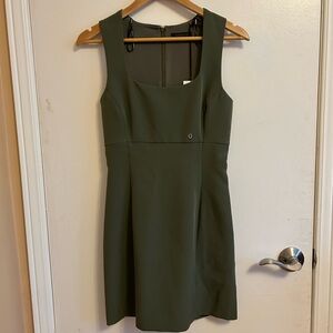 GUESS “Irma” Mossy Green Midi Dress
